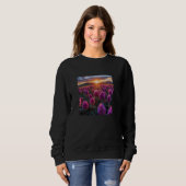 Globe Amaranth Blume Field Beautiful Sunset Graph Sweatshirt (Vorne ganz)