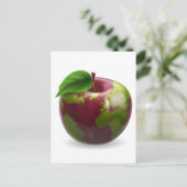 Globe Apple Concept Illustration Postkarte (Stehend Vorderseite)