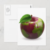 Globe Apple Concept Illustration Postkarte (Vorne/Hinten)
