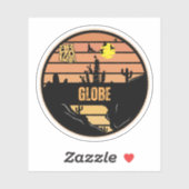 Globe, Arizona Aufkleber (Blatt)