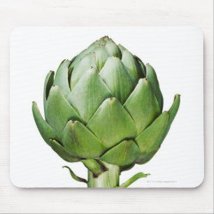 Globe Artichoke auf weißem Hintergrund ausschneide Mousepad
