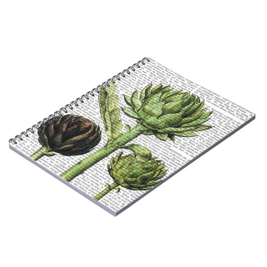 Globe Artichoke Print 2 Notizblock (Linke Seite)