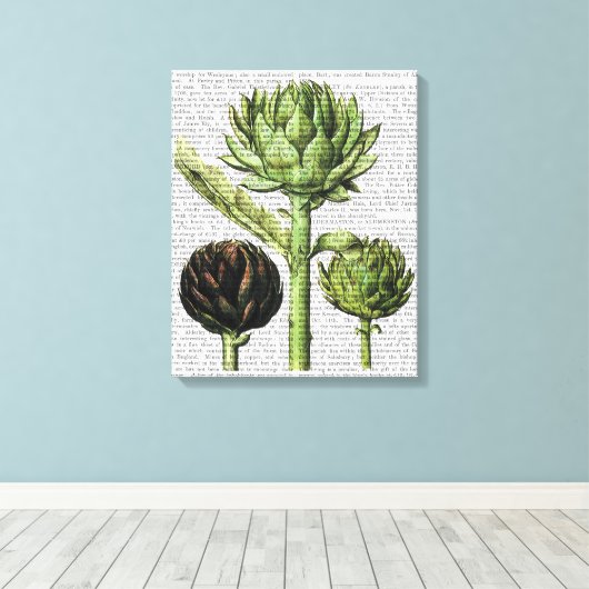 Globe Artichoke Print Leinwanddruck (Insitu (Holzboden))