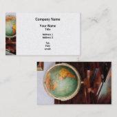 Globe auf Piano - Platin Visitenkarte (Vorne/Hinten)