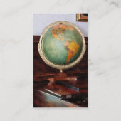 Globe auf Piano - Platin Visitenkarte (Rückseite)