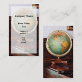 Globe auf Piano Visitenkarte (Vorne/Hinten)