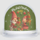 Globe Baby First Christmas - Cute Holidays Gnomes Schneekugeln (Vorderseite)
