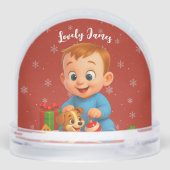 Globe Baby First Christmas - Cute Holidays Gnomes Schneekugeln (Rückseite)
