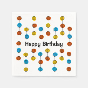 Globe Chain Birthday Papierserviette