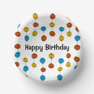 Globe Chain Happy Birthday Pappteller