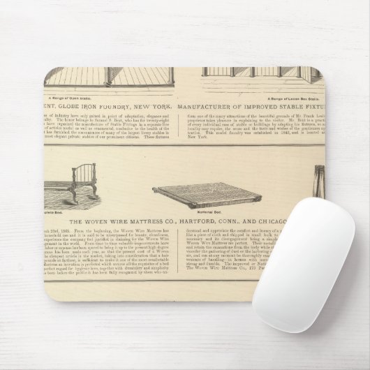 Globe Eisen Gießereien-Wadenmatratzerei Mousepad (Mit Mouse)
