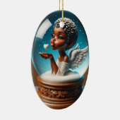 Globe-Engel, Ornament, Kisses, Engel Keramik Ornament (Rechts)