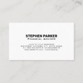 Globe | Finanzwesen Visitenkarte (Rückseite)