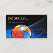Globe Grid Business Card Visitenkarte (Vorderseite)