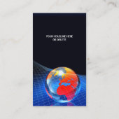 Globe Grid Business Card Visitenkarte (Rückseite)