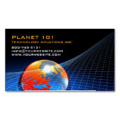 Globe Grid Magnetische Visitenkarte (Vorderseite)