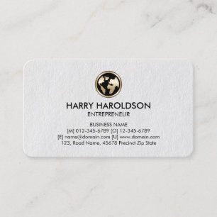 Globe Icon Entreprneur Premium Business Card Visitenkarte