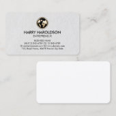 Globe Icon Entreprneur Premium Business Card Visitenkarte (Vorne/Hinten)