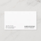 Globe Icon Visitenkarte (Rückseite)