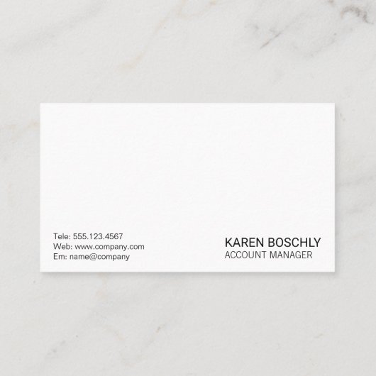 Globe Icon Visitenkarte (Rückseite)