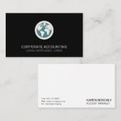 Globe Icon Visitenkarte (Vorne/Hinten)