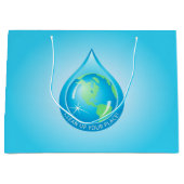 Globe im Wasserfall Große Geschenktüte (Vorderseite)