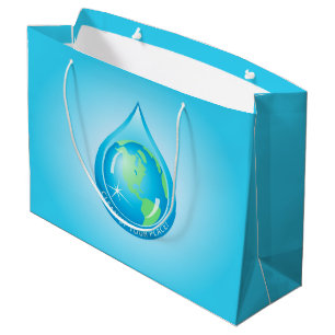 Globe im Wasserfall Große Geschenktüte