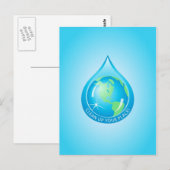 Globe im Wasserfall Postkarte (Vorne/Hinten)