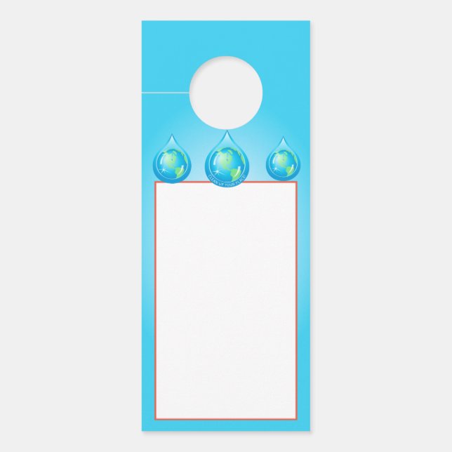 Globe im Wasserfall Türanhänger (Vorderseite)