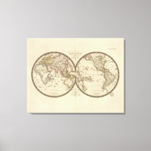 Globe in zwei Hemisphären Leinwanddruck (Vorderseite)