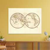 Globe in zwei Hemisphären Leinwanddruck (Insitu (Wohnzimmer))