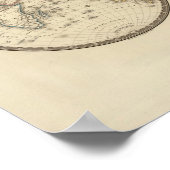 Globe in zwei Hemisphären Poster (Ecke)