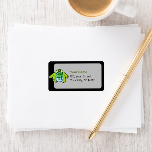 Globe Jacket Adressaufkleber (Insitu)