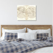Globe-Karte Leinwanddruck (Insitu (Schlafzimmer))