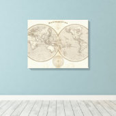 Globe-Karte Leinwanddruck (Insitu (Holzboden))