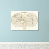 Globe-Karte Leinwanddruck (Insitu (Holzboden))