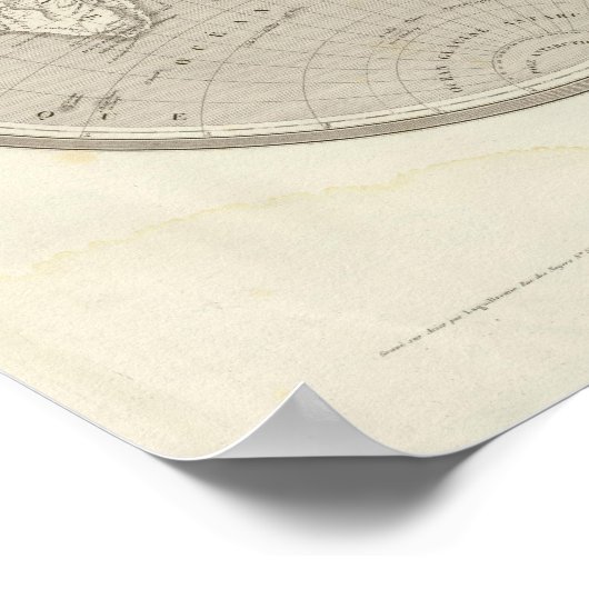 Globe-Karte Poster (Ecke)