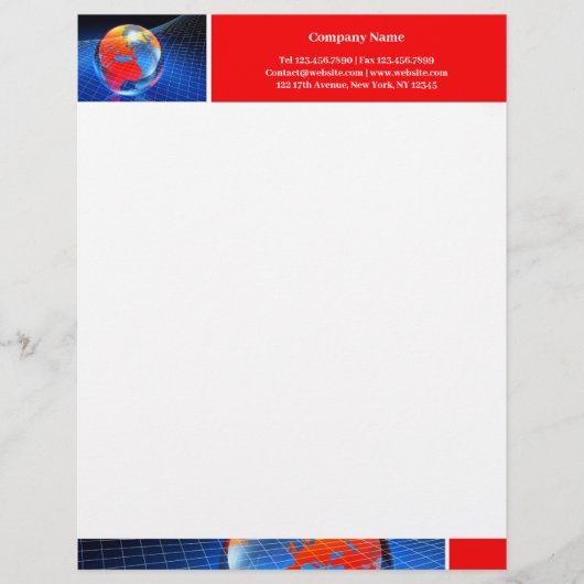 Globe Letterhead Briefbogen (Vorderseite)