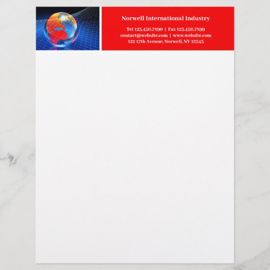Globe Letterhead Briefbogen (Vorderseite)