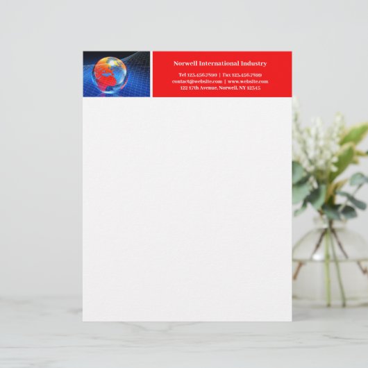 Globe Letterhead Briefbogen (Stehend Vorderseite)