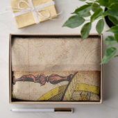 Globe Map Vintag 20x30 Dekoupage Tissue Paper Seidenpapier (Geschenk)