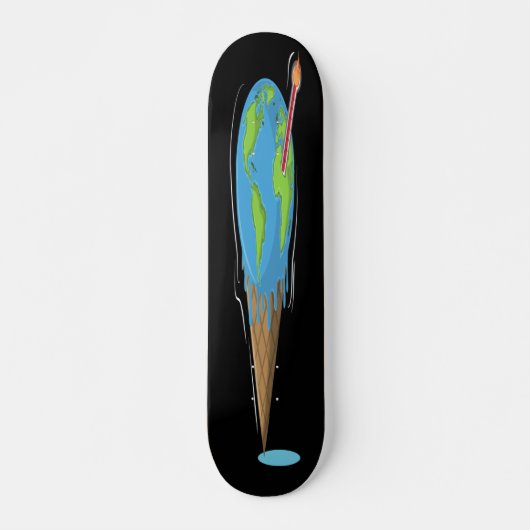 Globe Melting Thermometer Skateboard (Vorne)