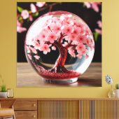 Globe mit Kirschblossom bezaubern Leinwanddruck (Insitu (Wohnzimmer))