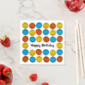 Globe Multi Birthday Papierserviette (Beispiel)