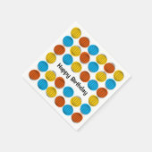 Globe Multi Birthday Papierserviette (Ecke)