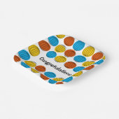 Globe Multi Herzlichen Glückwunsch auf der Platte Pappteller (Gewinkelt)