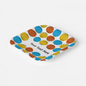 Globe Multi Text Paper Platte Quadrat Pappteller (Gewinkelt)