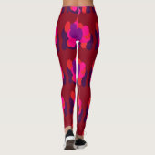 Globe-Muster dusw. rosa Rotwein und lila Leggings (Rückseite)