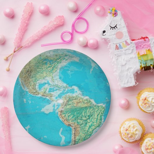 Globe Pappteller (Party)