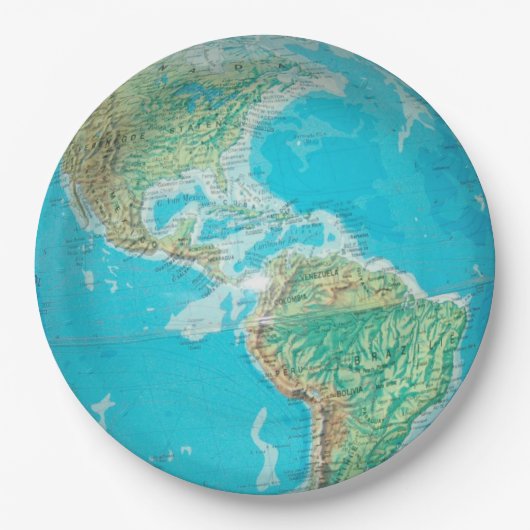 Globe Pappteller (Vorderseite)